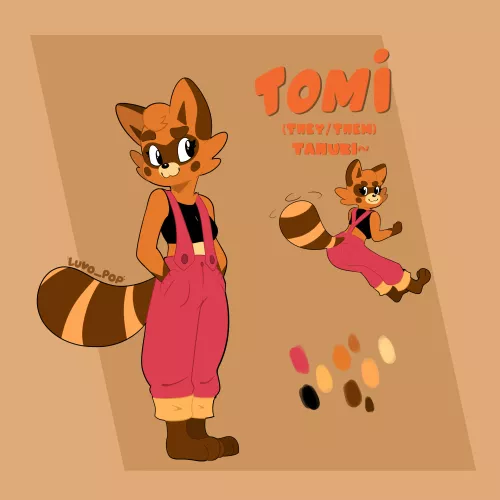 OC Character Sheet, Tomi the Tanuki! (by me, Luvo)