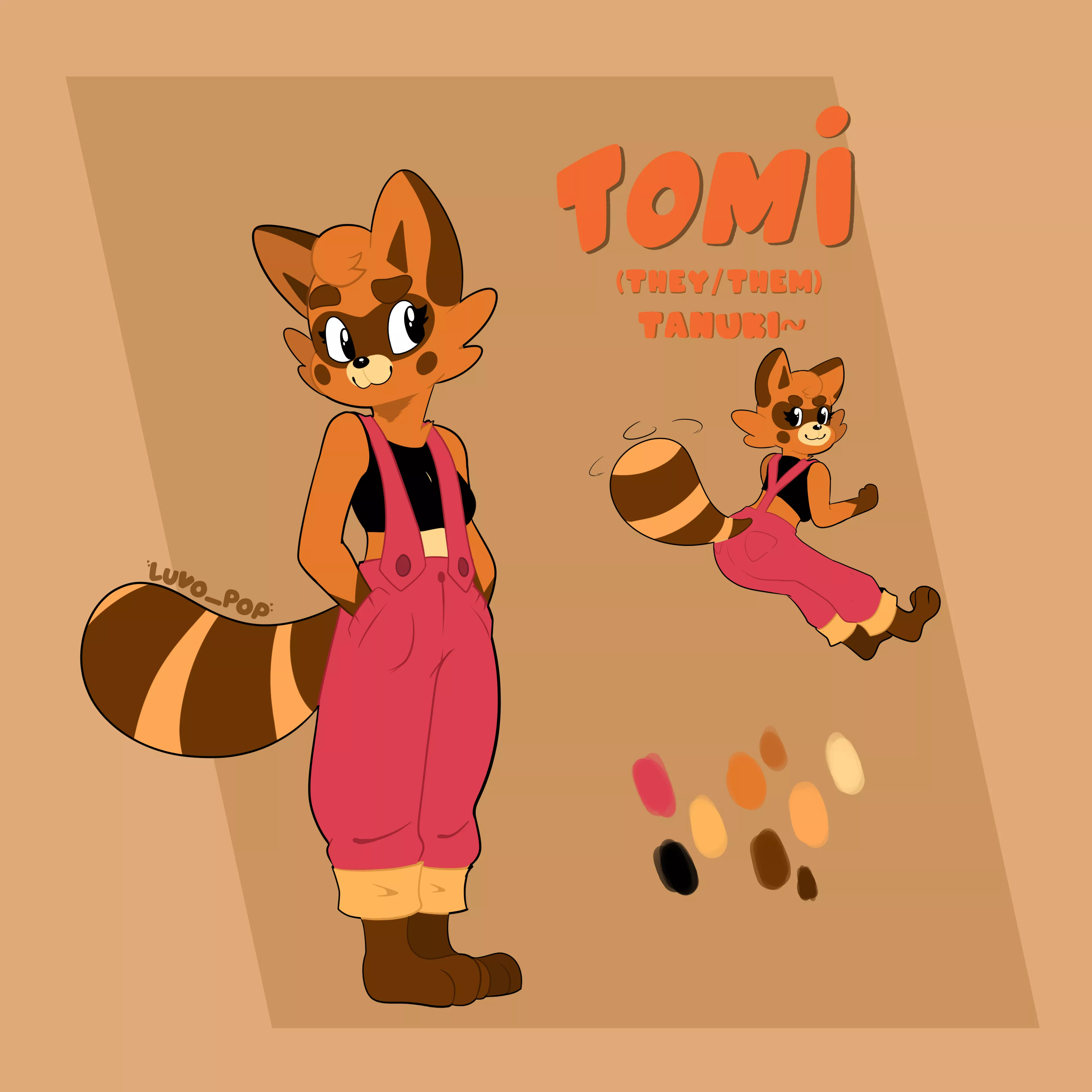 OC Character Sheet, Tomi the Tanuki! (by me, Luvo)