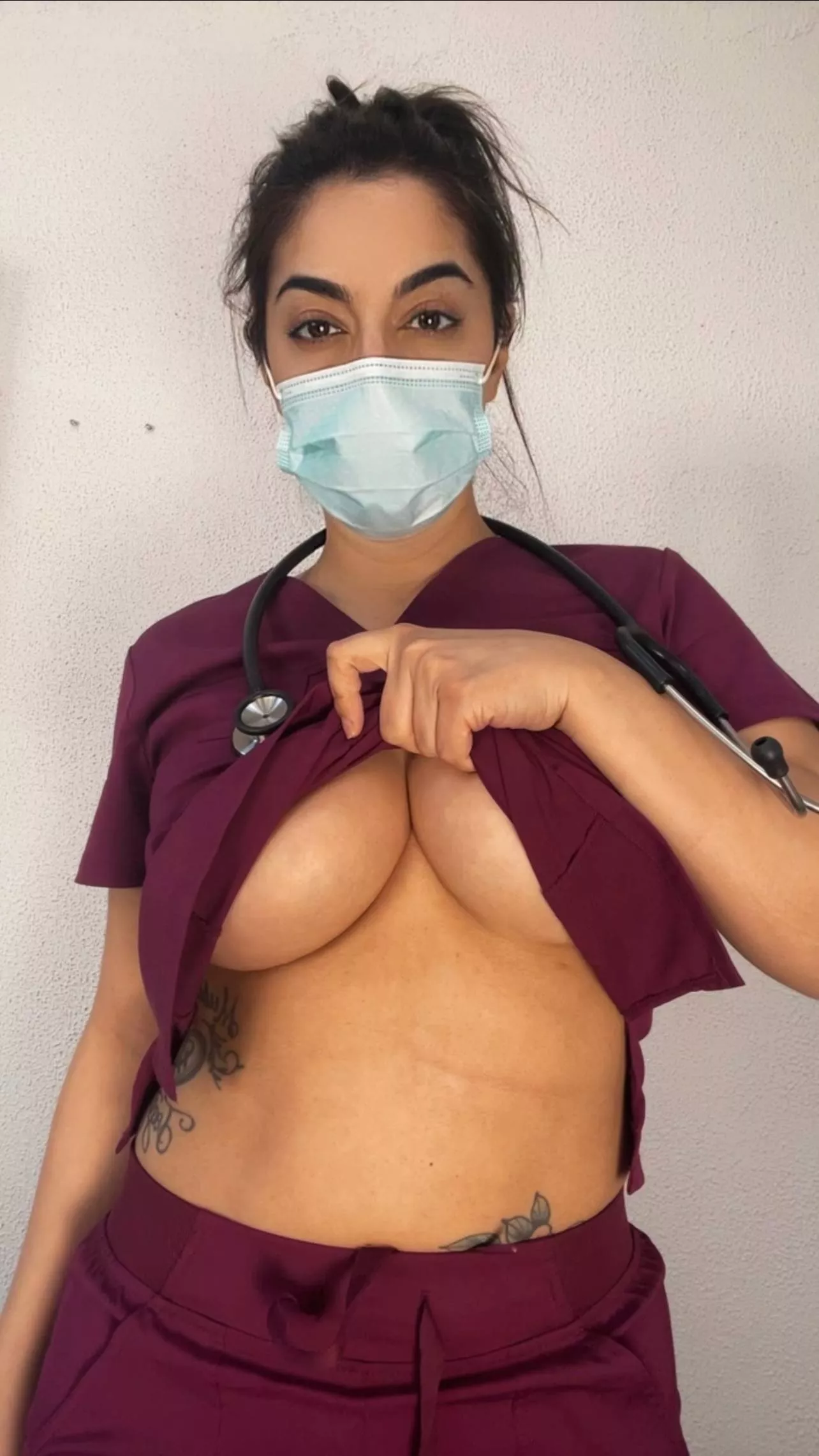 Perky under my scrubs