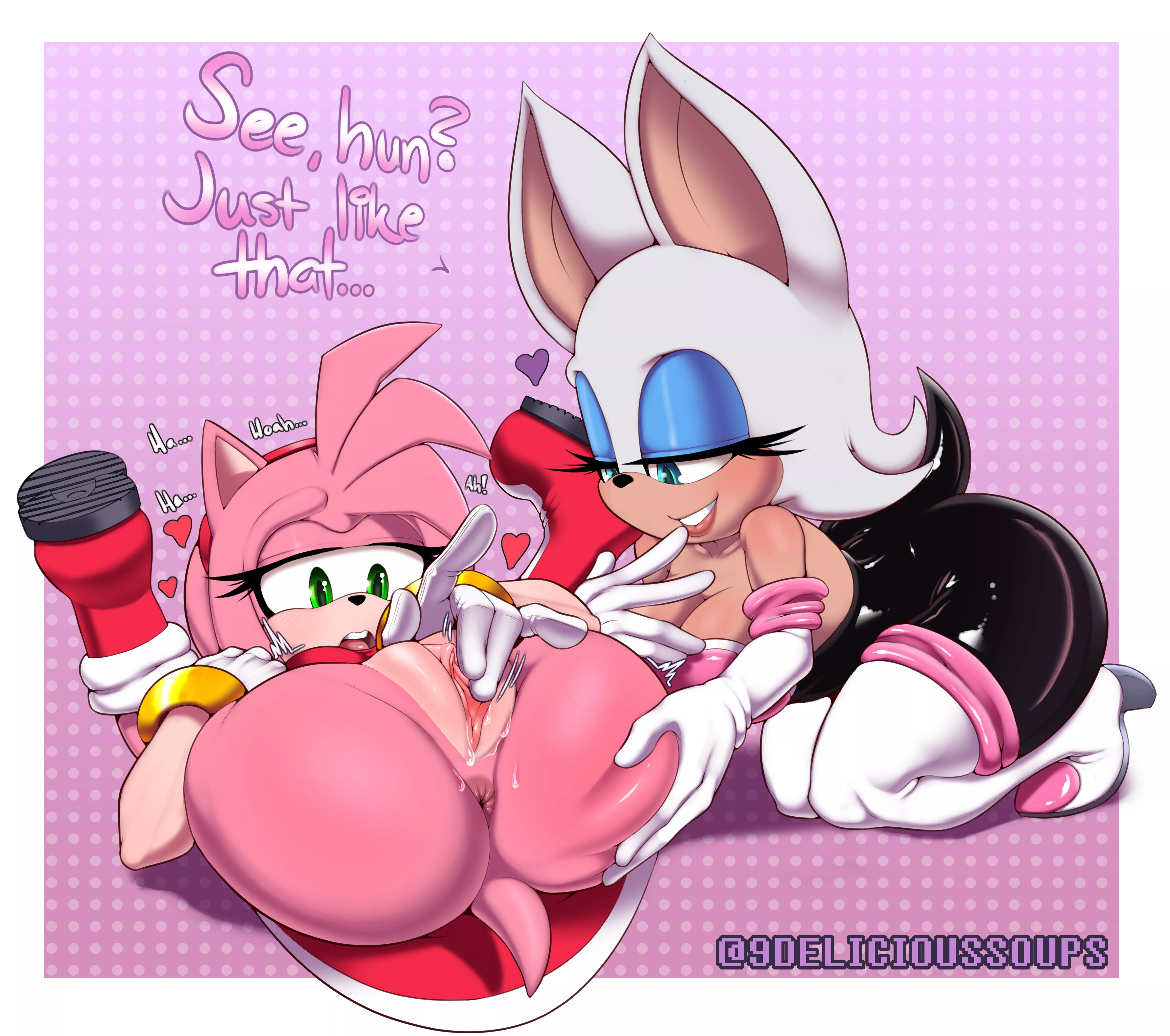Rouge teaching Amy a new trick (9DeliciousSoups)