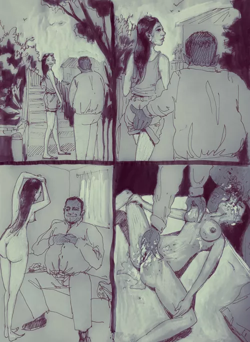 she met her old colleague (m)