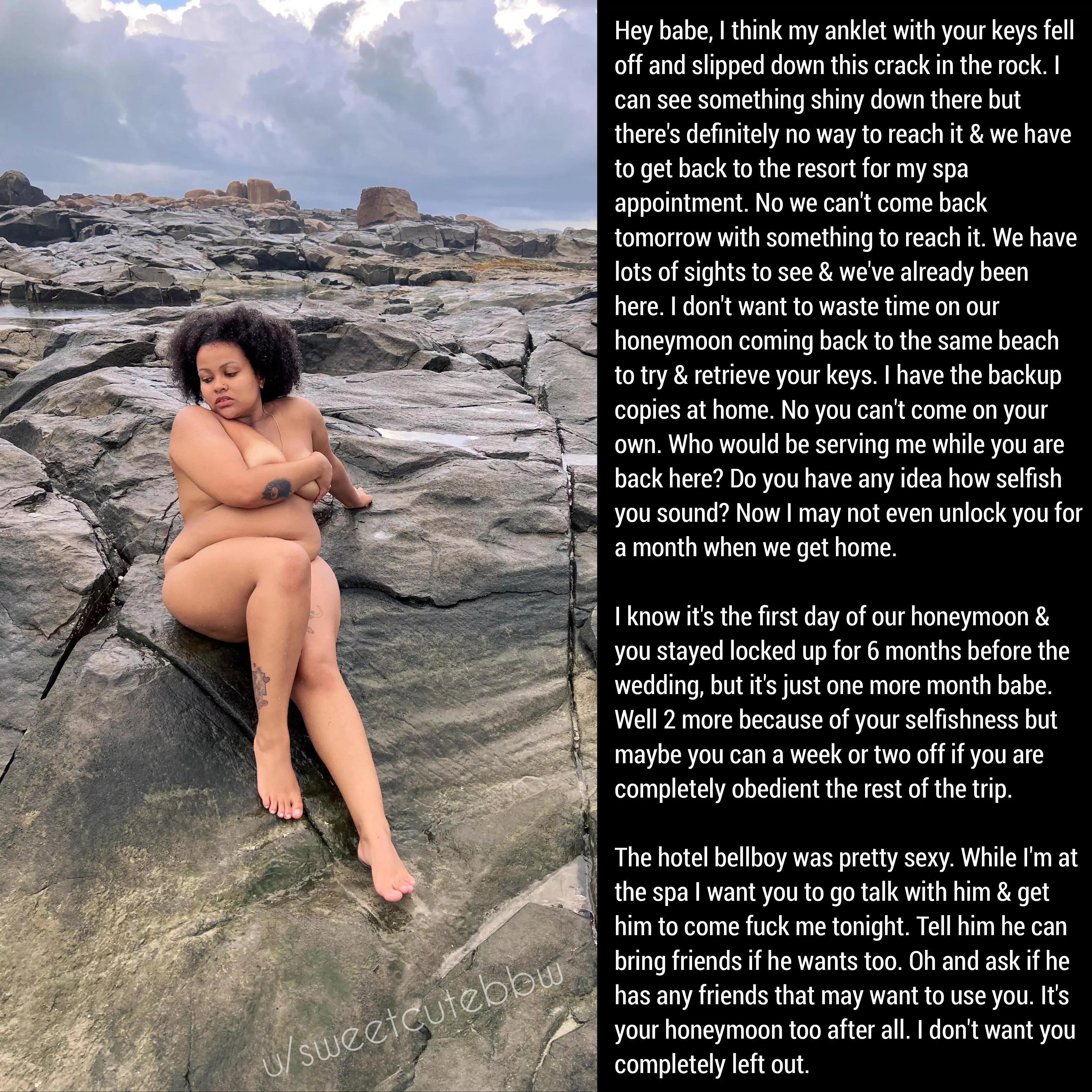 She probably took it off and dropped it down there on purpose.