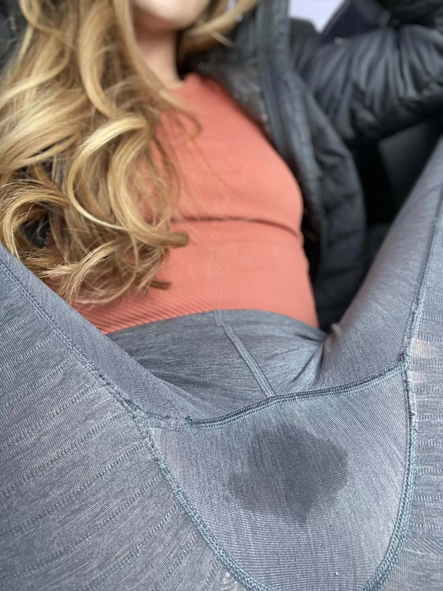 Soaked through my leggings at the gym today 😅