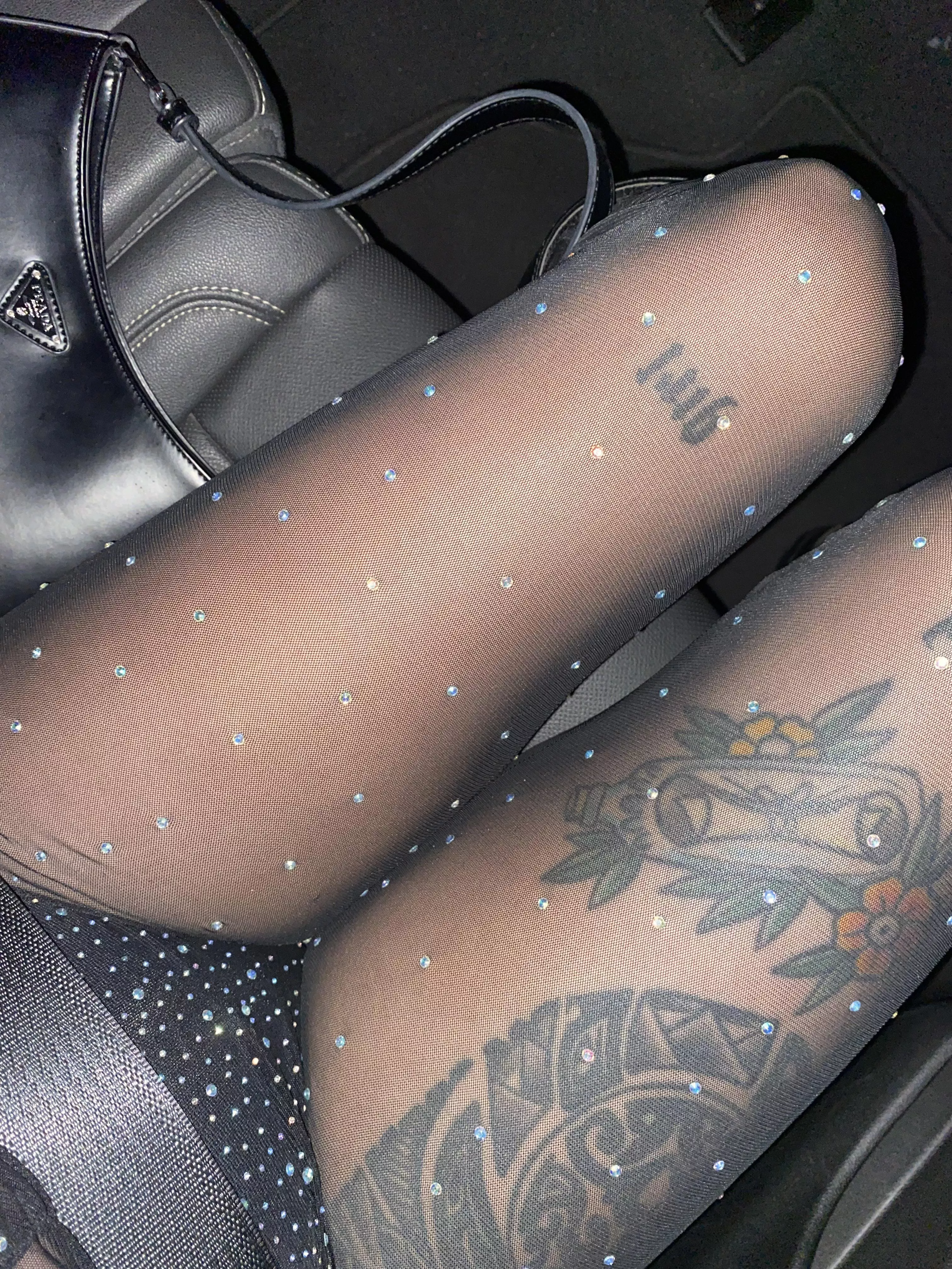 The feeling of running my fingers over the rhinestones scratches my brain