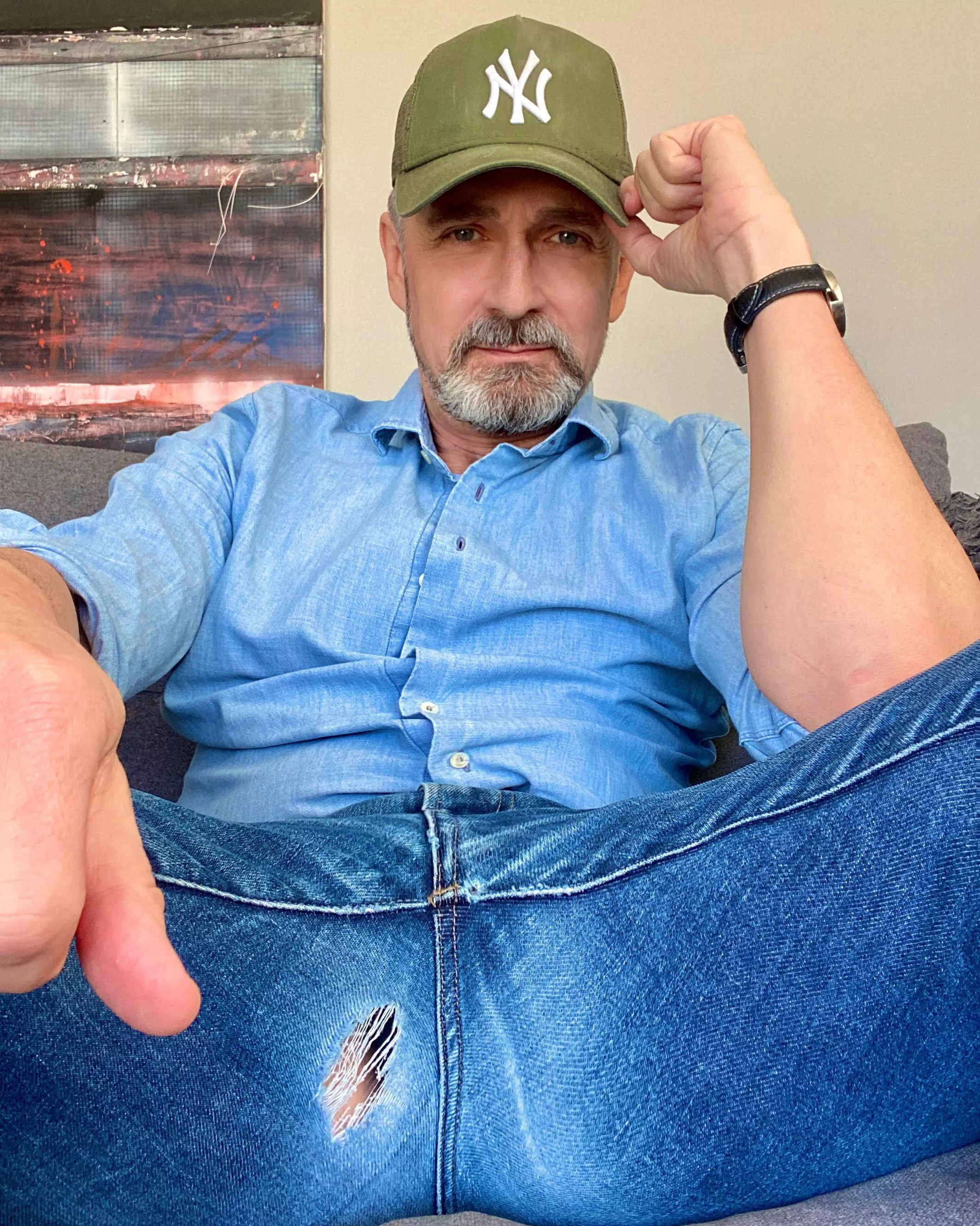 Want to rip these jeans open and take care of daddy’s hole?