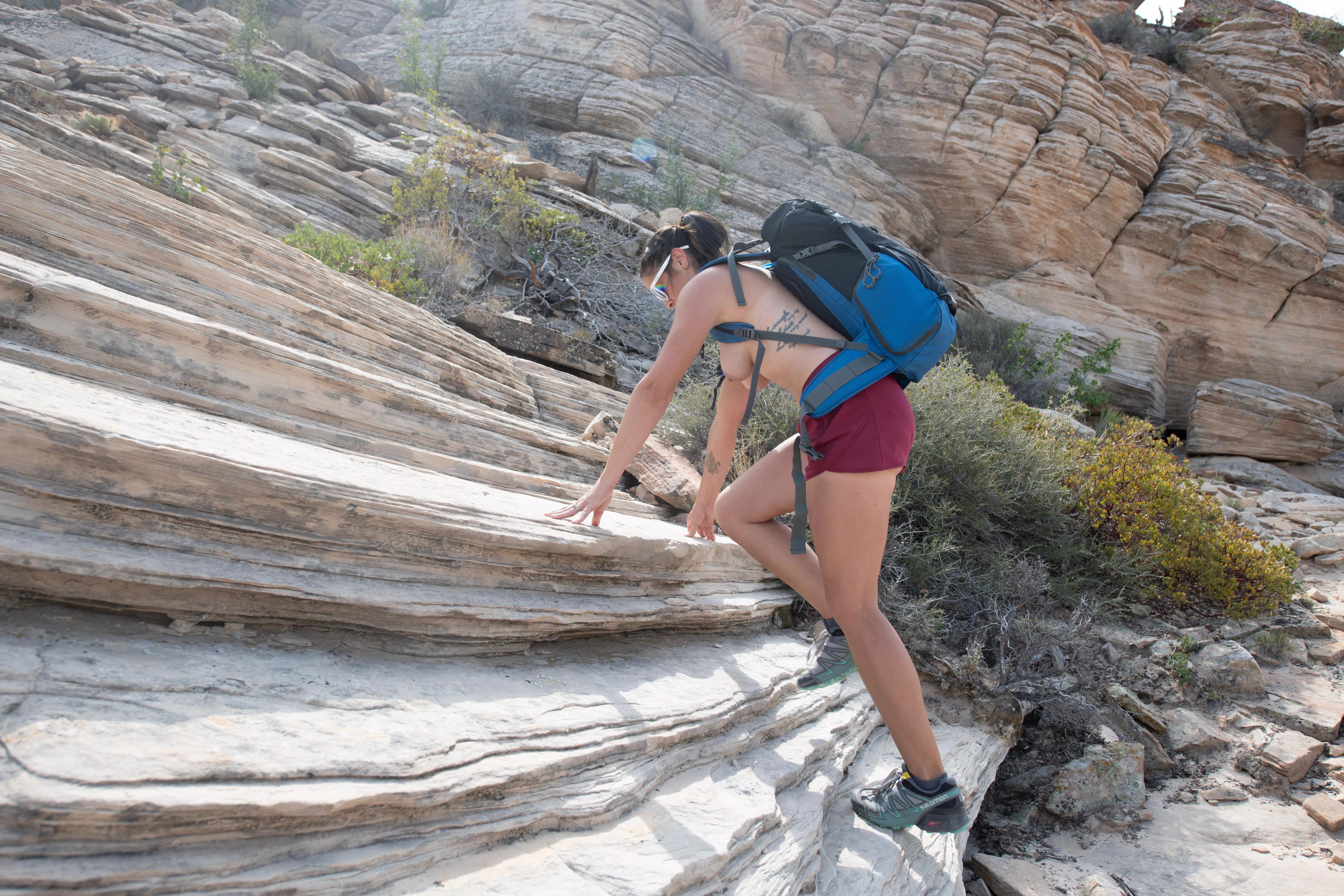 When your friends don’t let you wear a top on your hike you know you’ve made the right friends!
