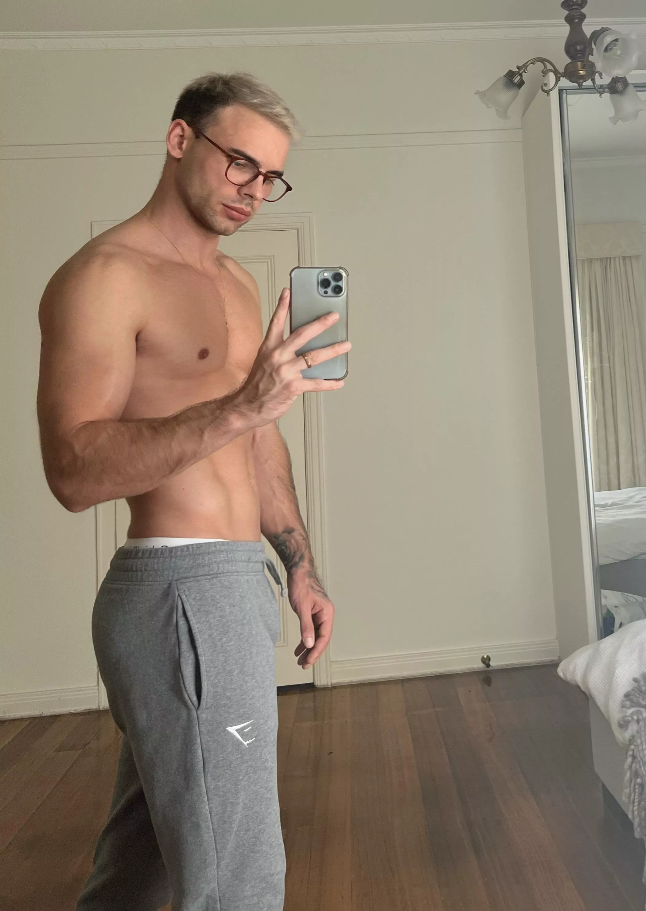Who likes grey sweat pants and my hand tattoo? ;)