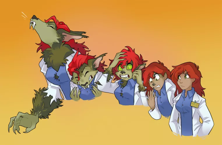 Another Commission Work for My Friend. His Character Turn into a Werewolf