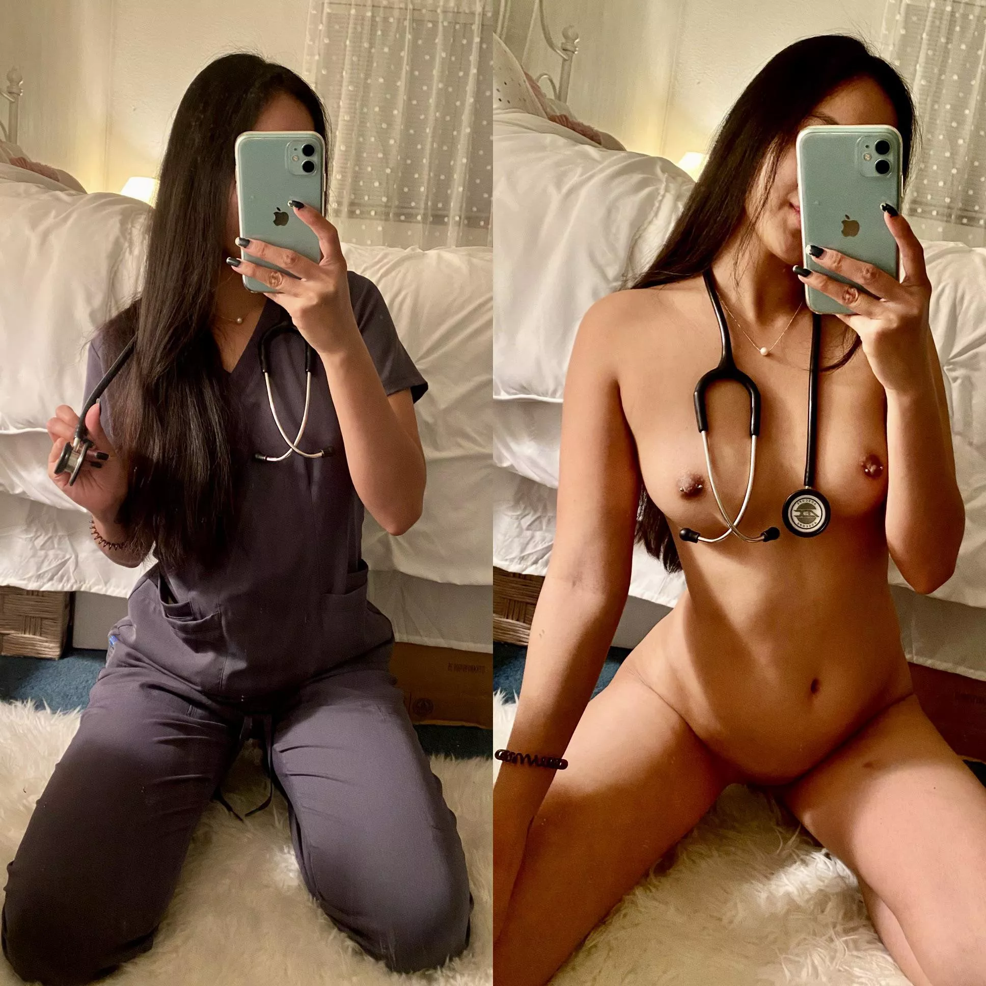 Fuck me with my scrubs on or off??