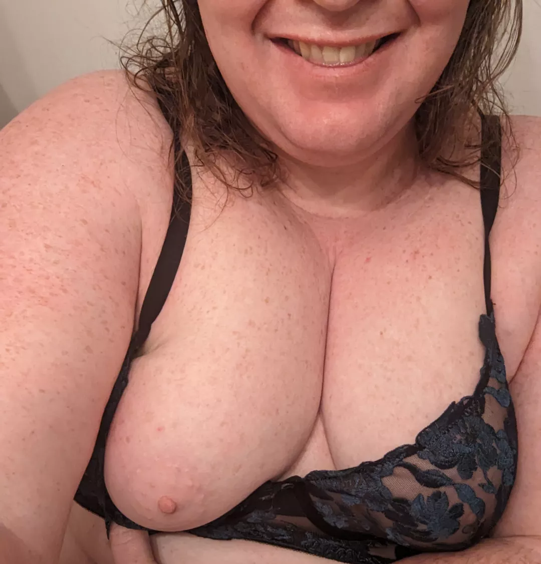 I love a sheer lacy bra!