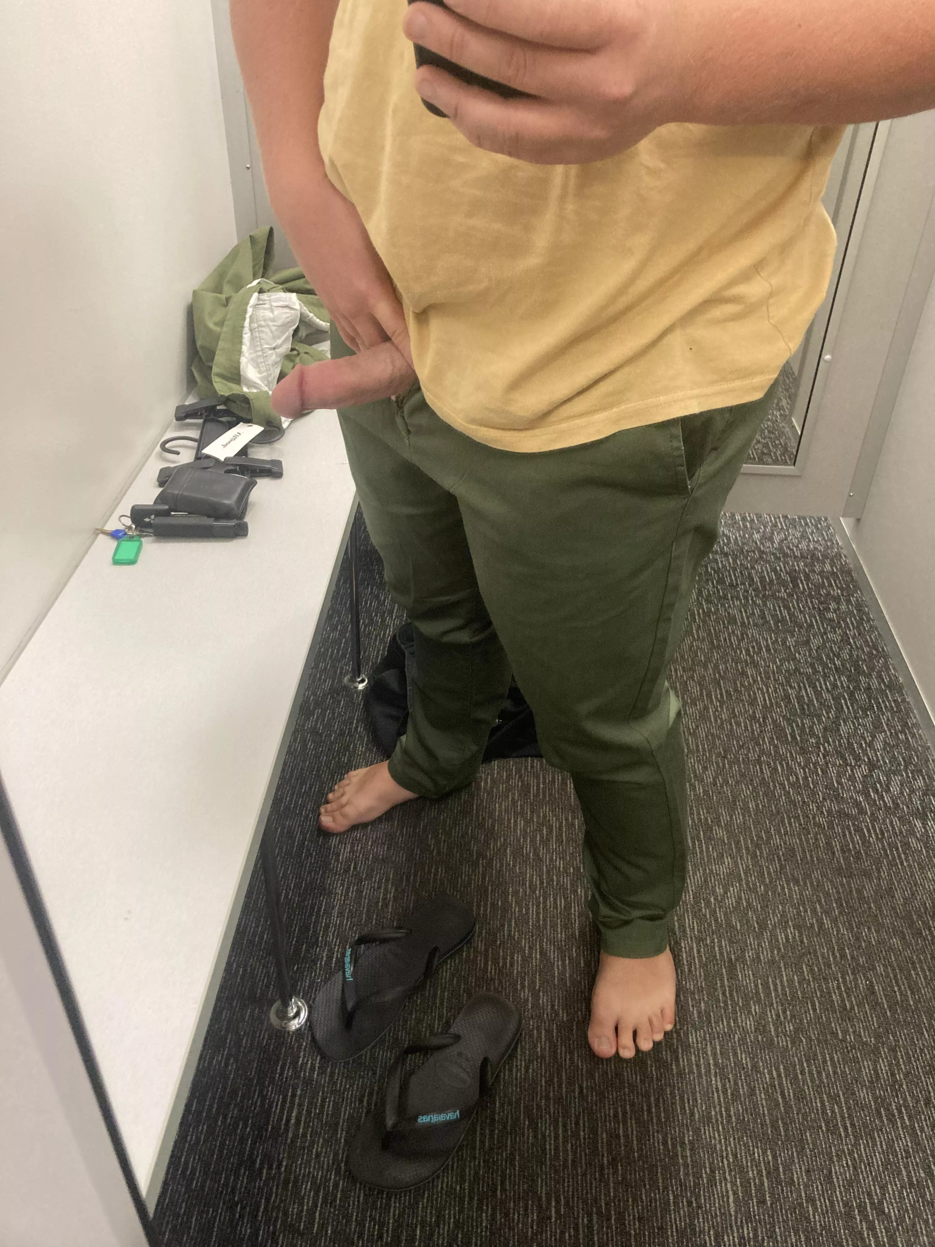 Just trying on some clothes