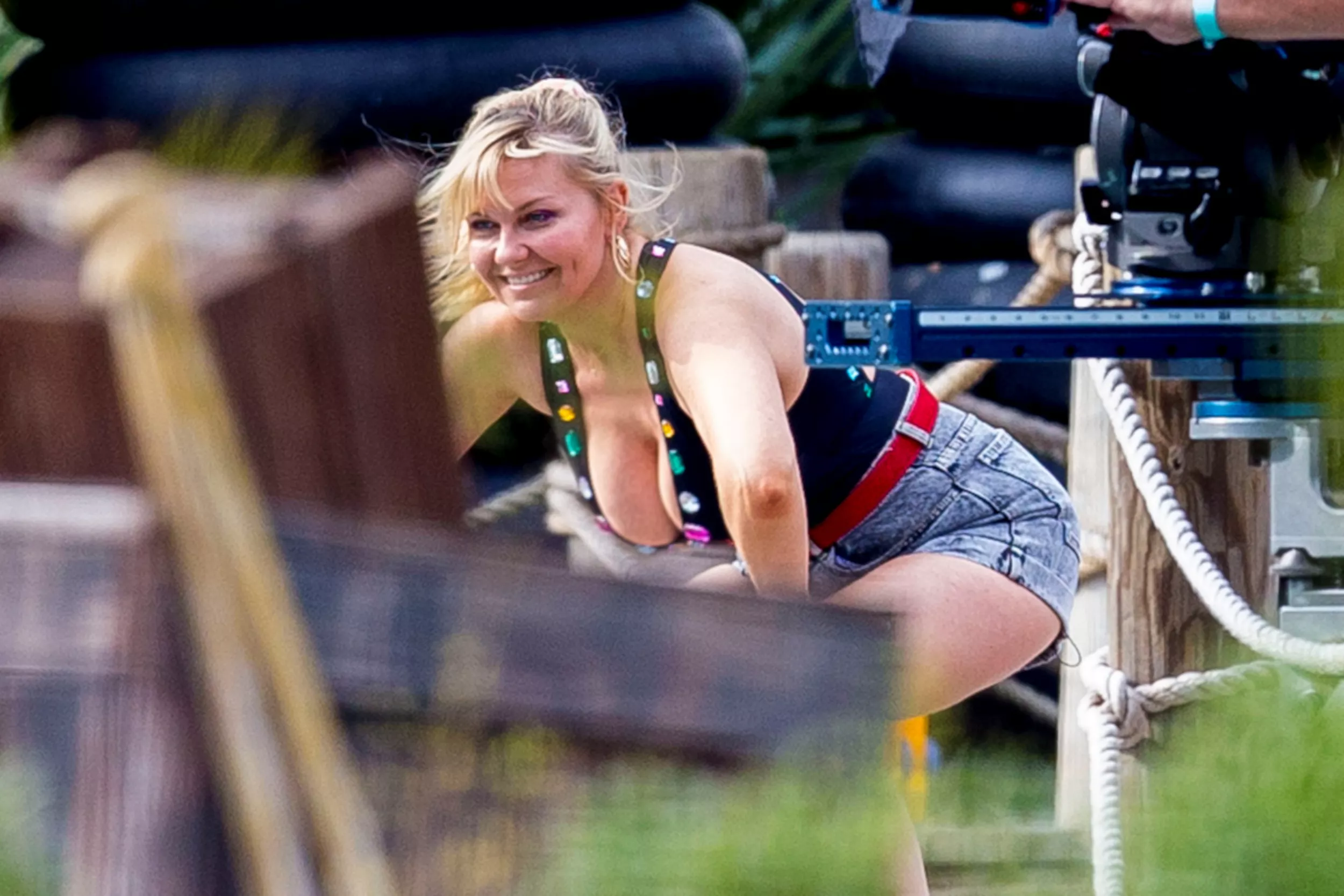 Kirsten Dunst on the set of On Becoming a God in Central Florida