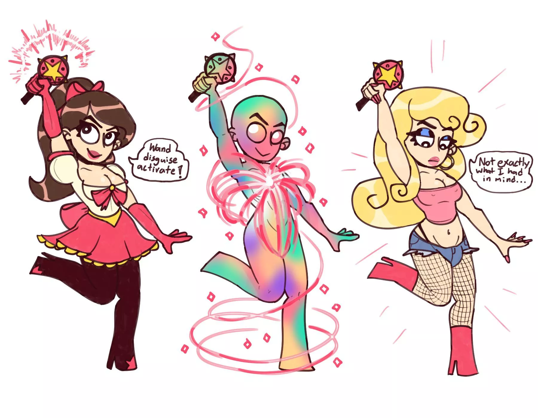 Magical girl (boy) initiates disguise