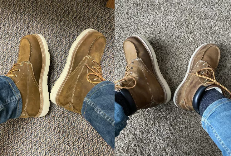 Maybe I got lucky? Timberland Pro after 1 year. Still feel and look great.