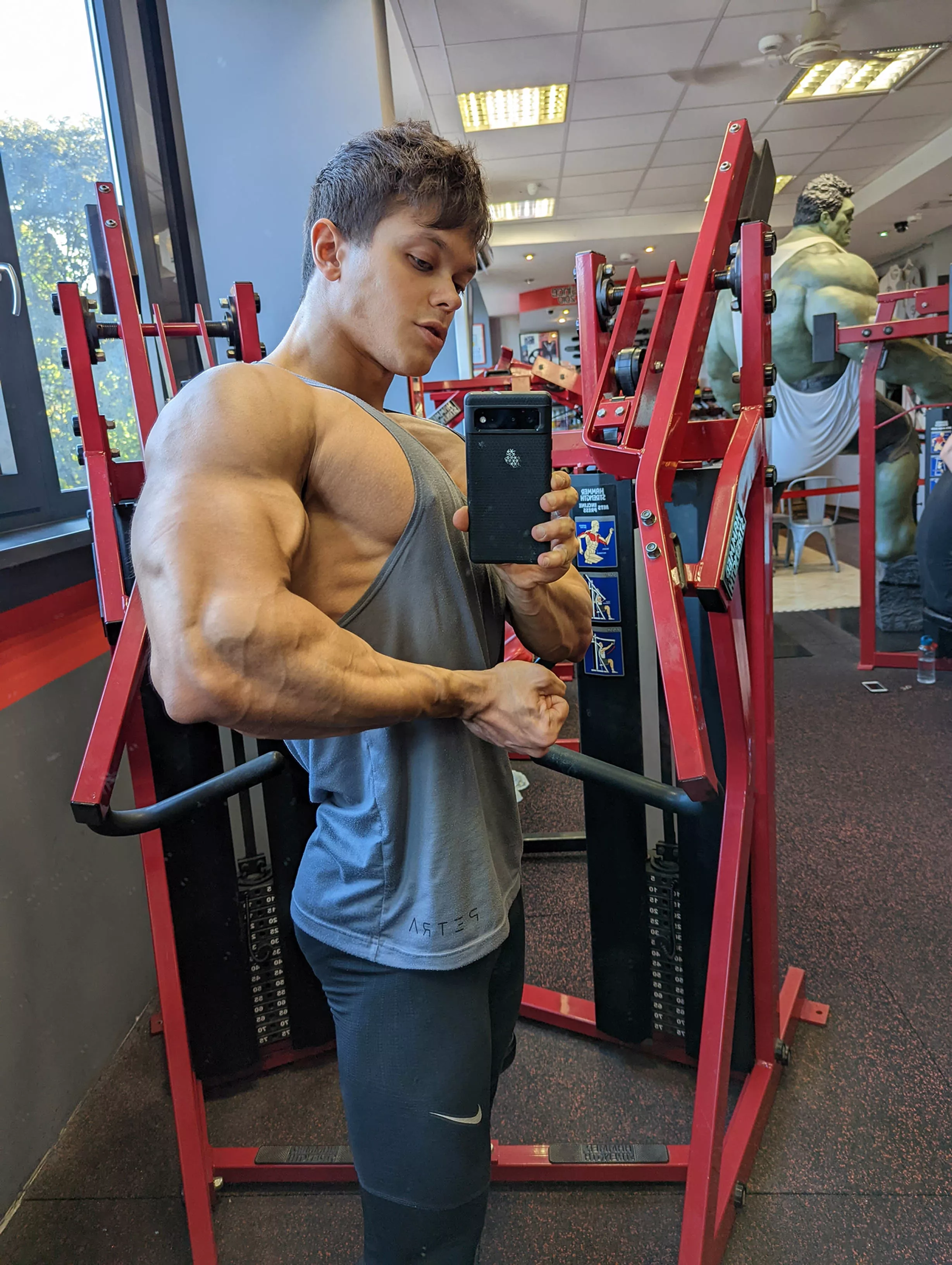 my tiny wrists make my forearms look massive :D