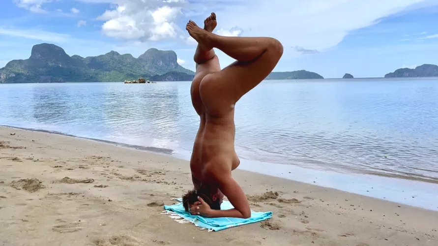 Nude beach yoga is the best yoga