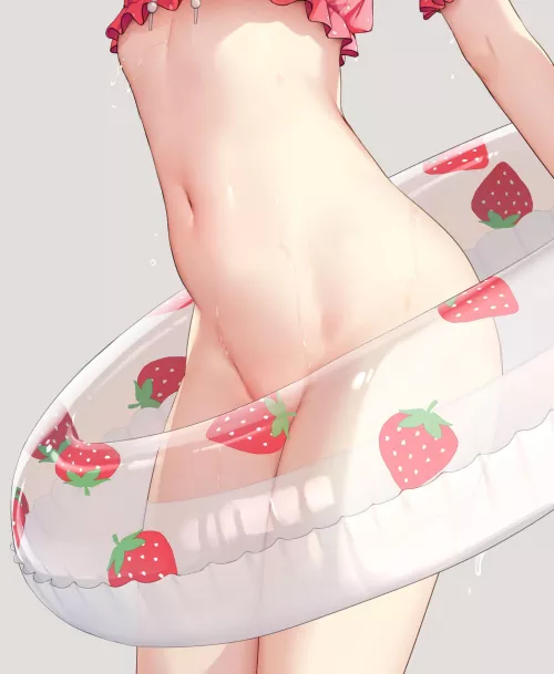 Strawberry Inflatable Donut