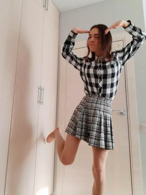 The pose of happiness