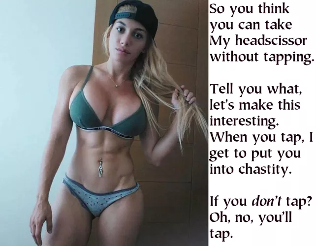 They all tap, and usually within seconds. And if she relaxes when they do tap, they manage to stay conscious. The unconscious ones go straight into chastity before She wakes them up.