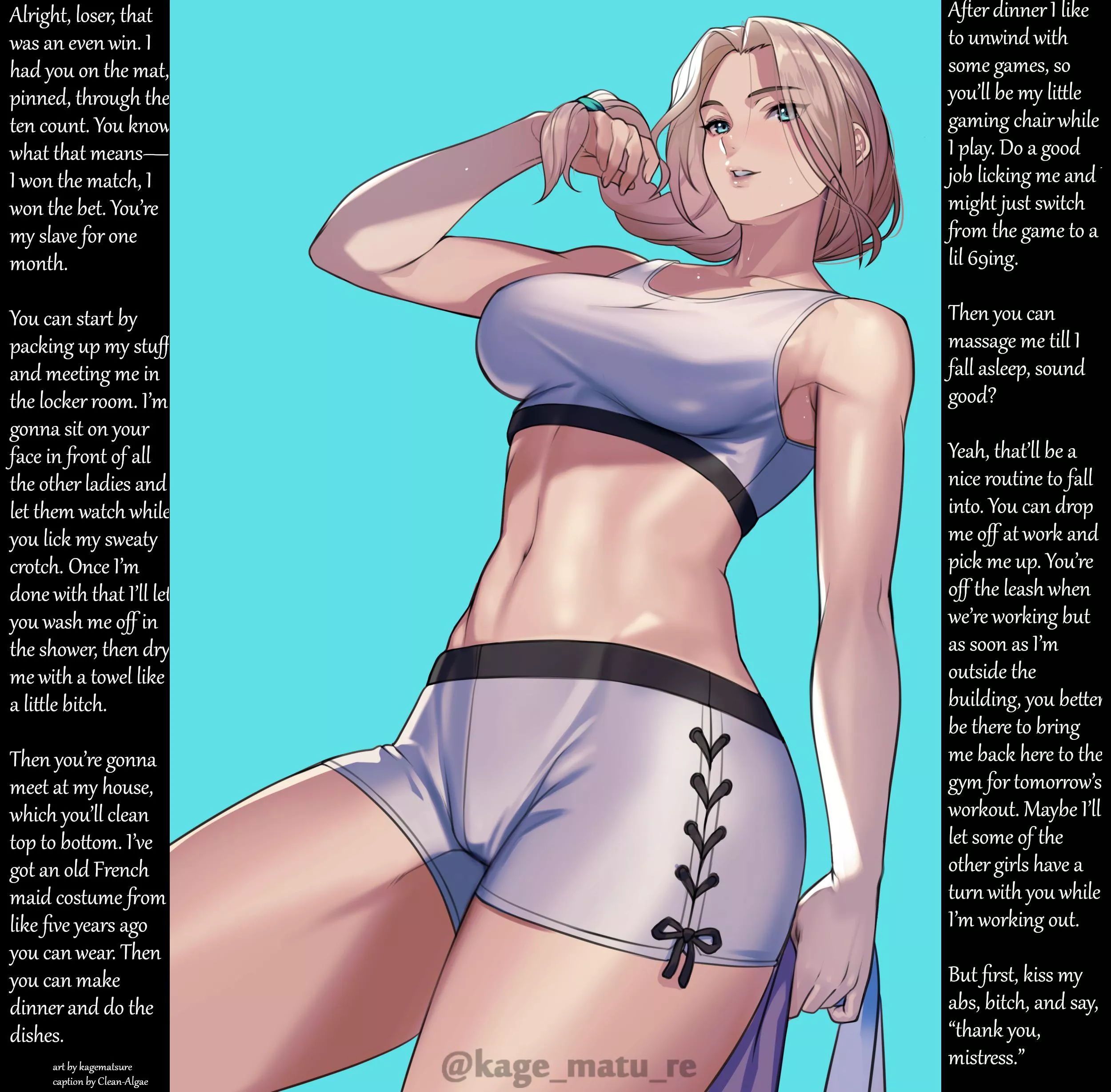 You Lost, so Now She Owns You! [femdom] [facesitting] [gender neutral pov]