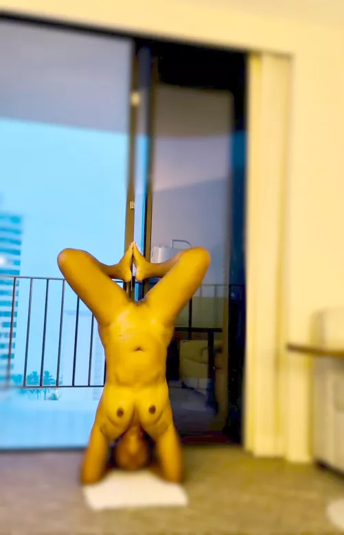 A little morning yoga in paradise is good for the soul [F]