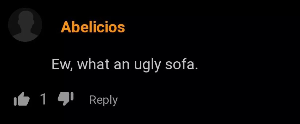 an ugly sofa