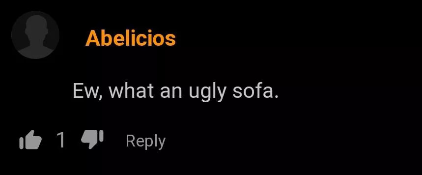 an ugly sofa