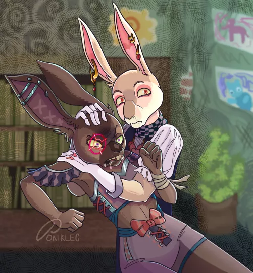 don't be mean to her boyfriend! [by @PonikIec on Twitter]