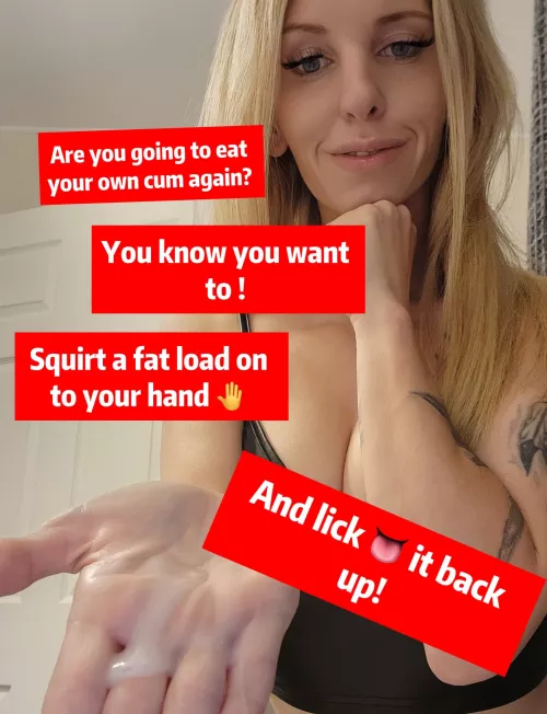 Don’t think on it you know it is eventually going to happen , get to pumping and licking ;)