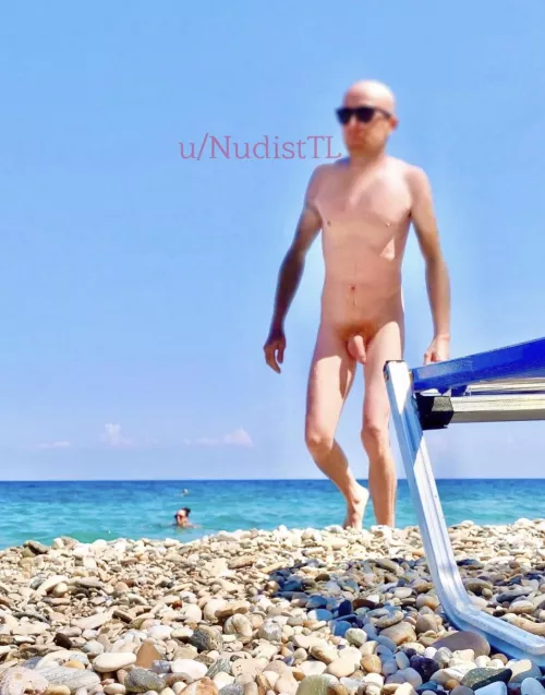 From my favorite place. Nudist beach is so peaceful. But being a redhead and nudist is not easy ☀️😬😂