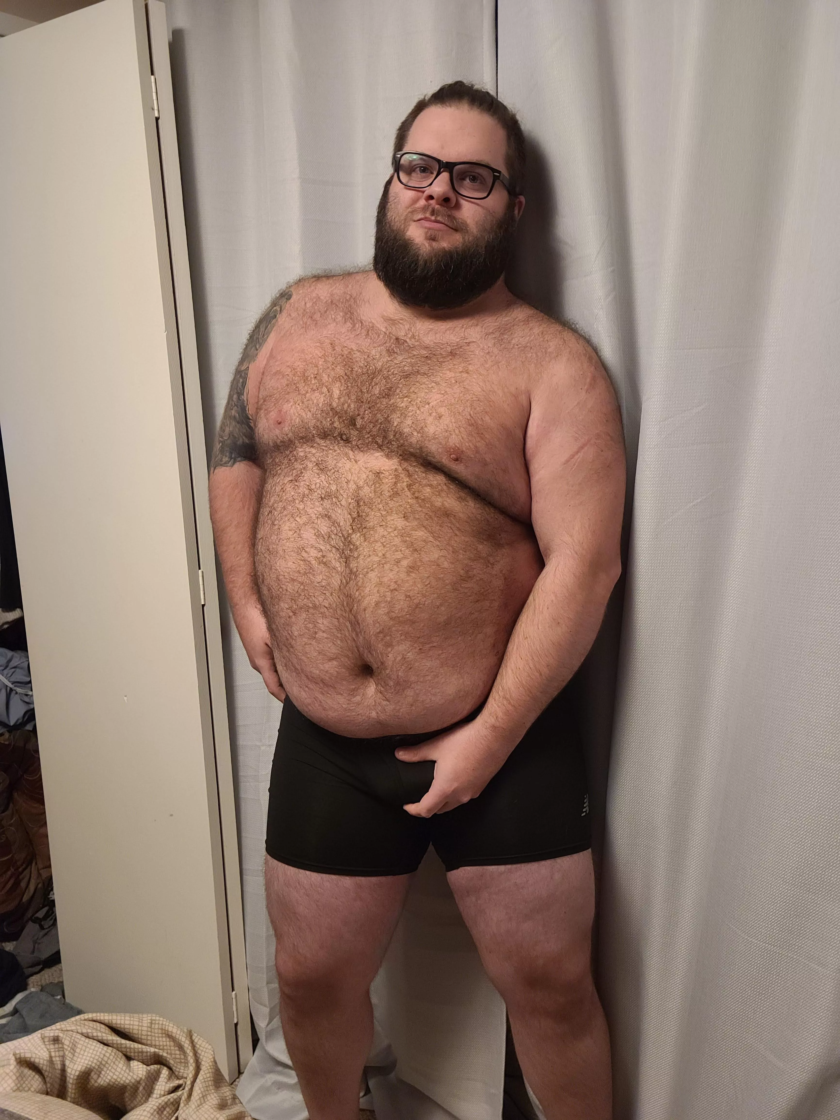 Hairy, heavy and hard. I know I'm someone's type out there 😉