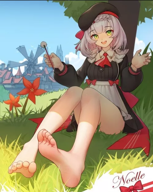 Hi im Noelle come rub my feet for me (Jiachong Jun Z) [Genshin Impact]