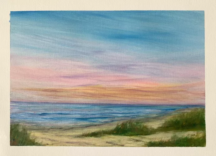 I am giving away this painting of sunset in Florida - LMK if you are interested