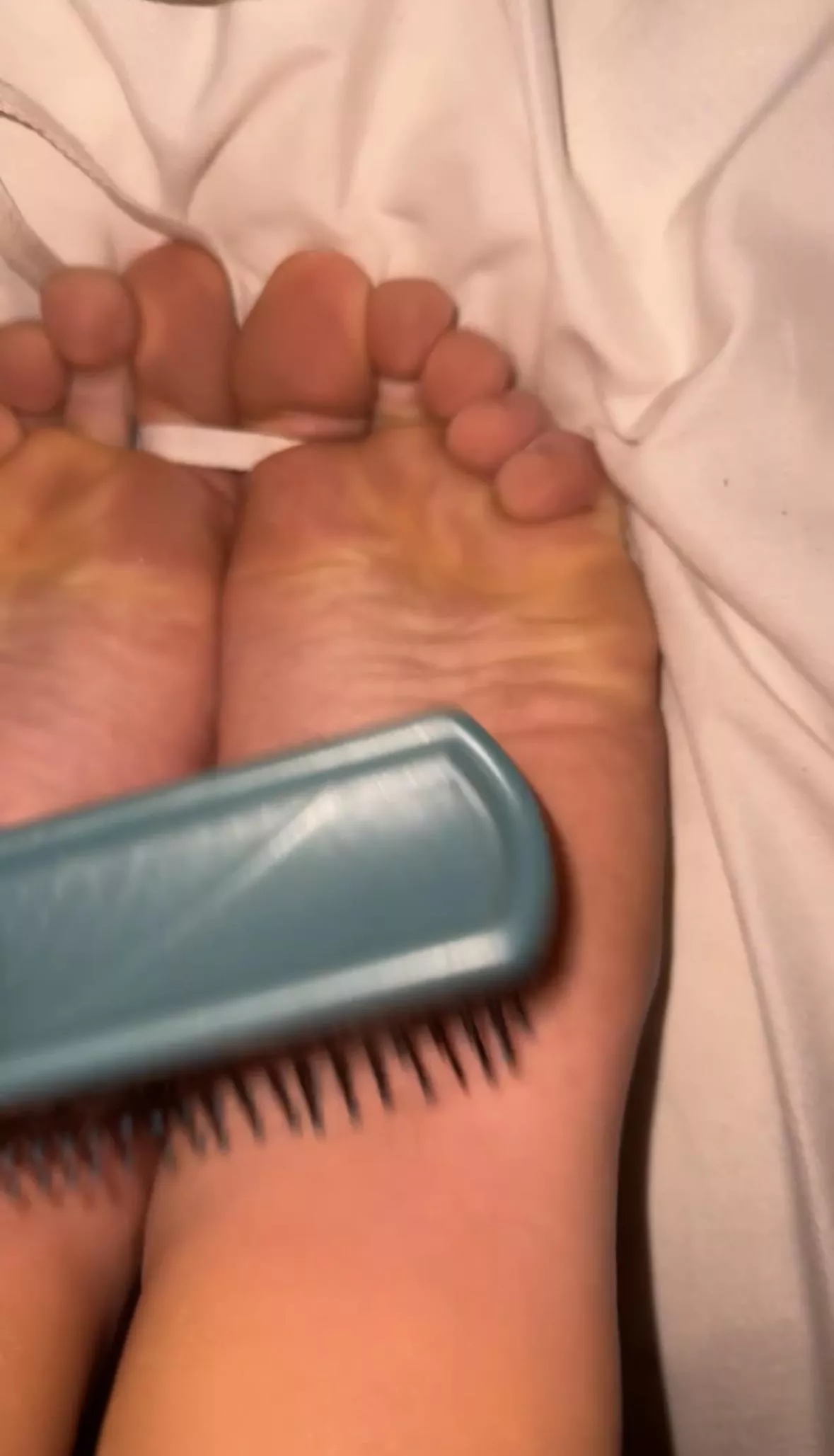 I can’t take the hairbrush while tied up 😥😮‍💨