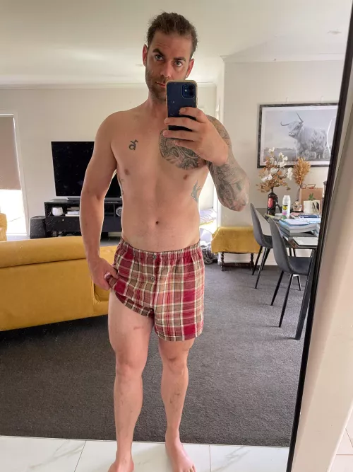 I may be in my lazy boxers, but trust me, there's nothing lazy about what's underneath..