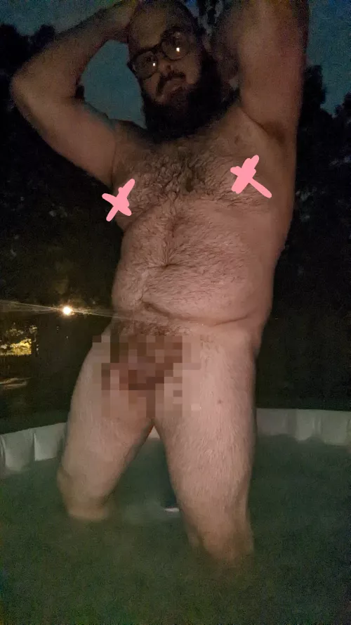 I swear it's just because the hot tub war cold.