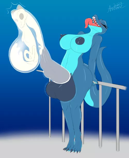 {image} Finding Your Way Out by MagicalFurry [Cock Vore] [Condom Disposal] [Post Vore]