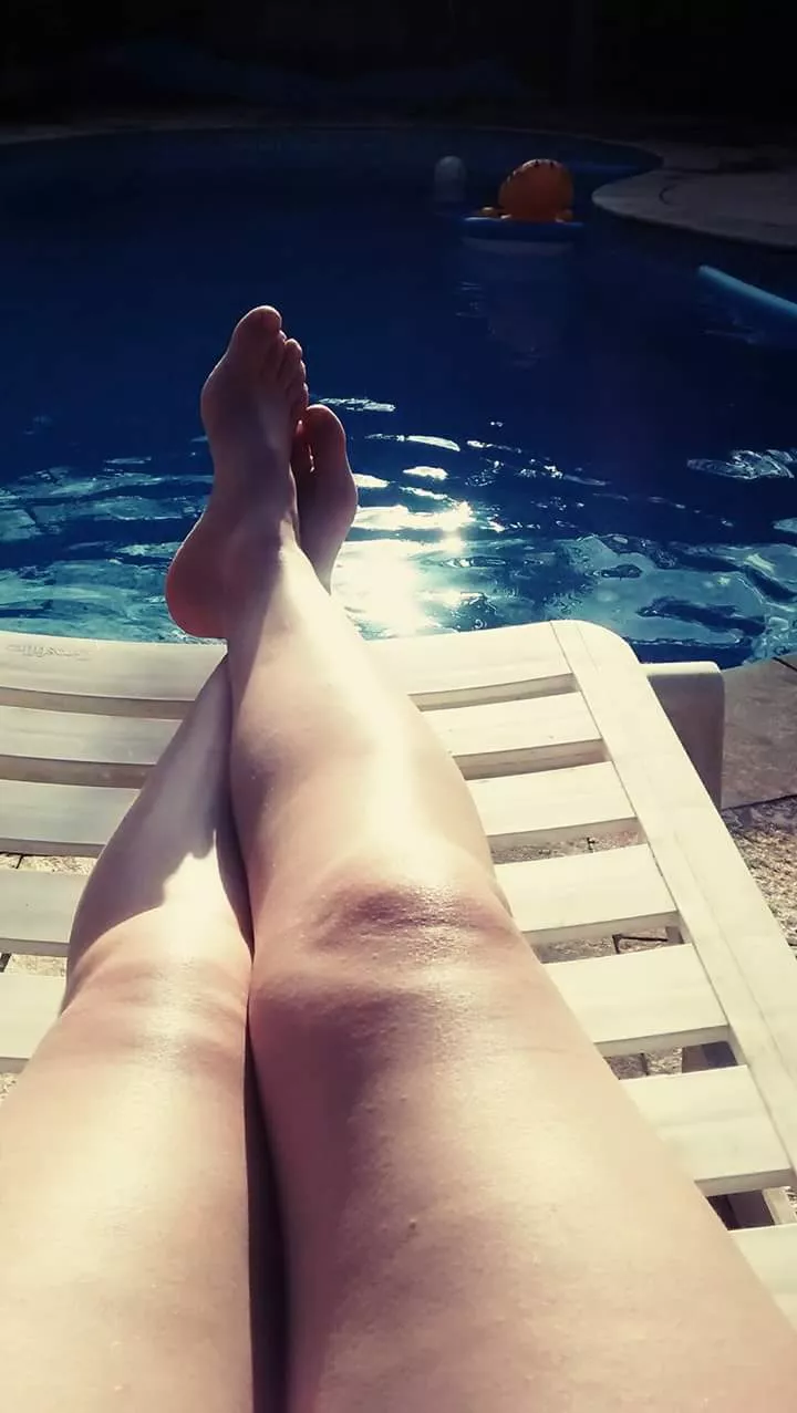 My pale legs taking some sunbath