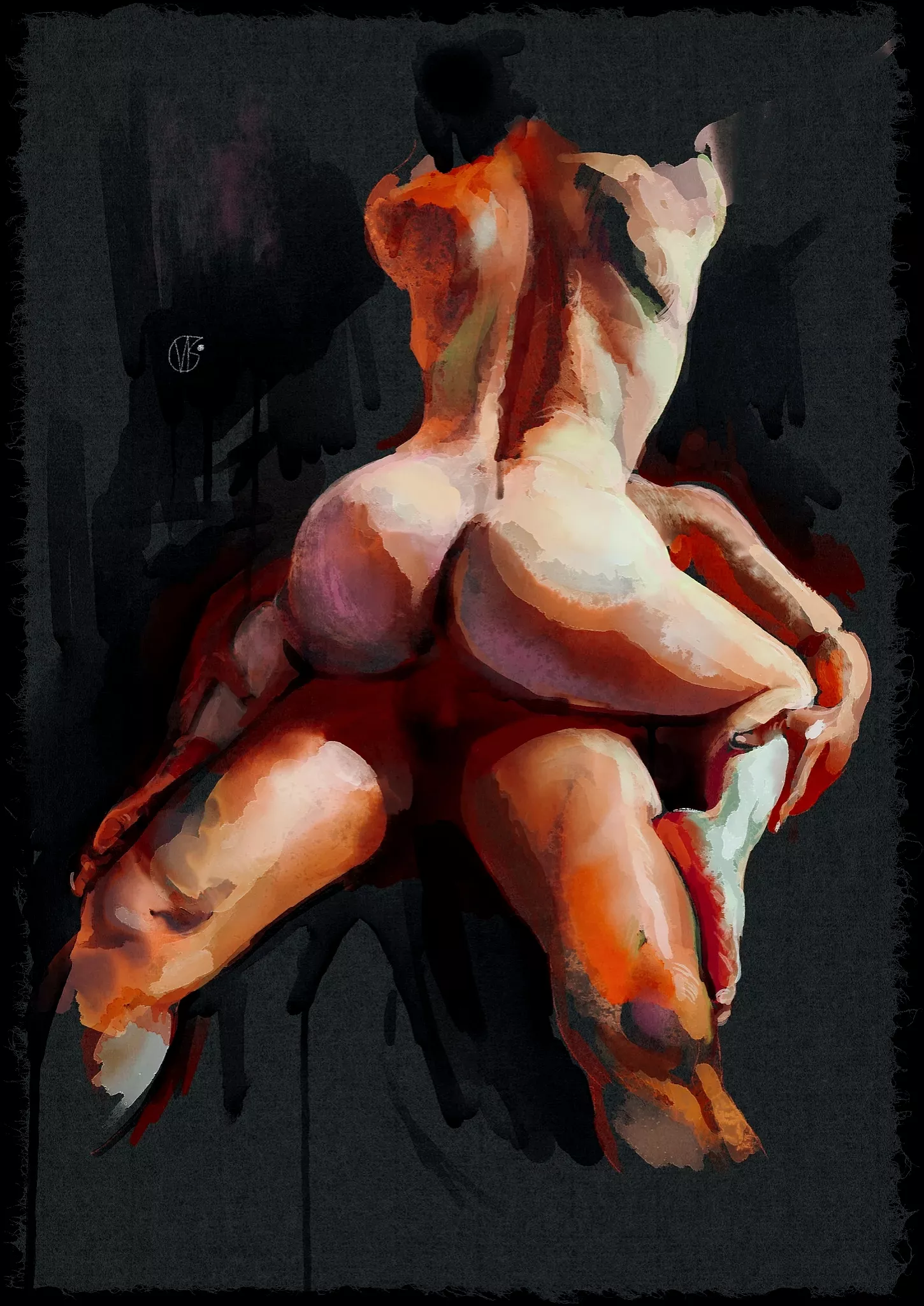 On top, me, digital painting