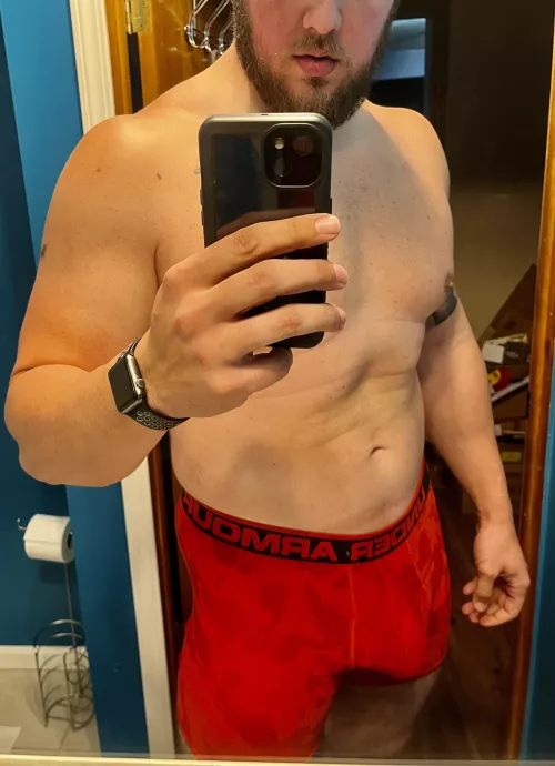 Post shower in my “camo”. I don’t think they are hiding much