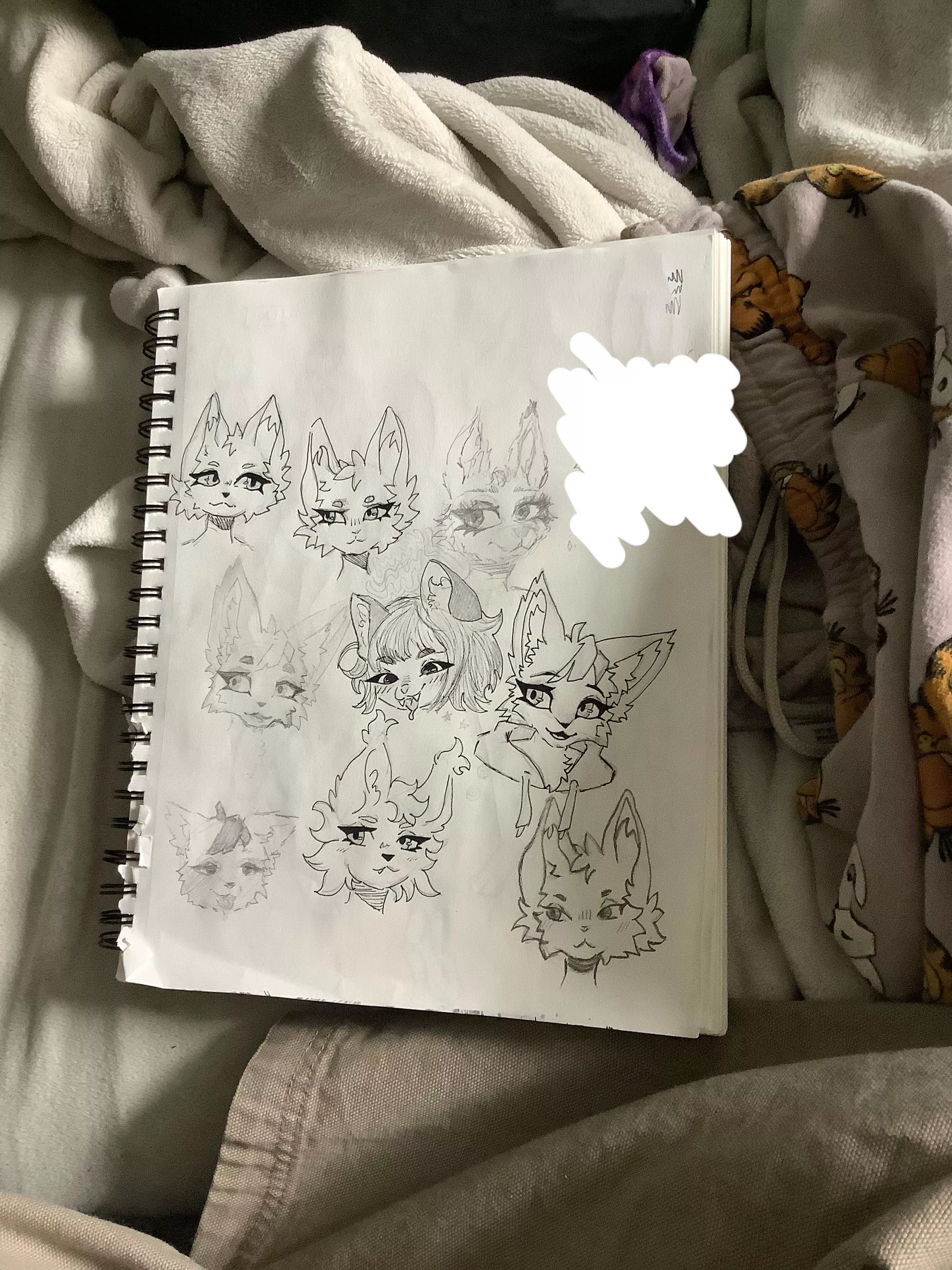 Practicing facial features! So far only cats n dogs.