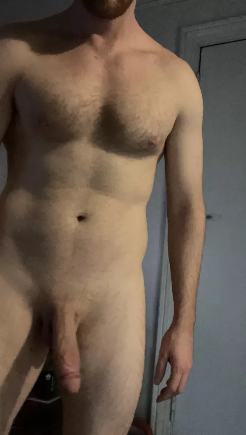 Semi-hard and awkwardly waiting for you to make the first move…