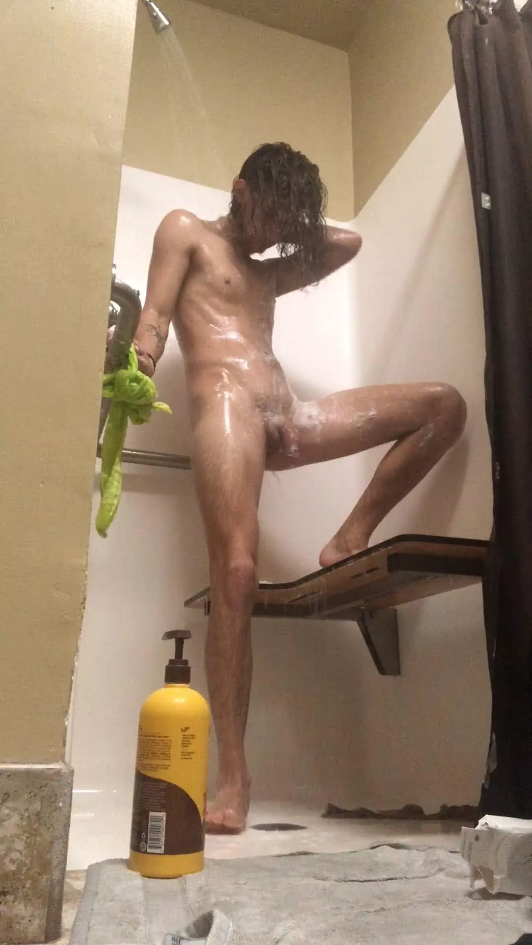 showering at neighborhood gym