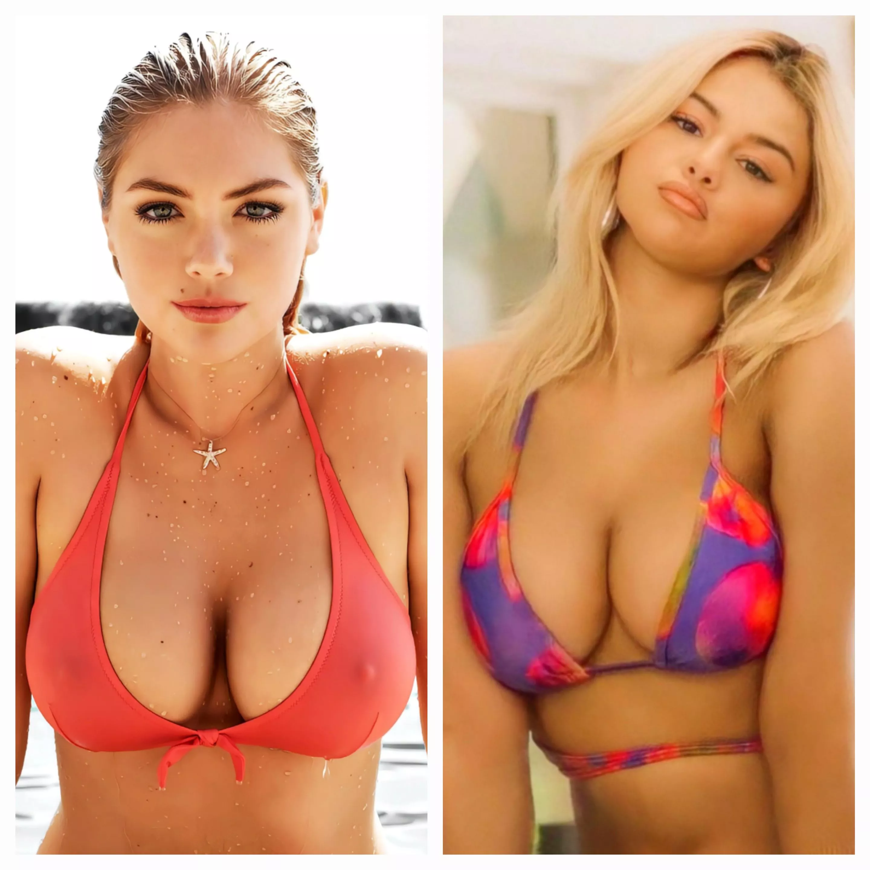 Super horny for Kate Upton and Selena Gomez and their incredible tits, and could really use some help from a bud for them