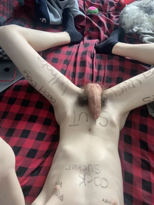 What words would you like to see on me and where? 🥵🤤