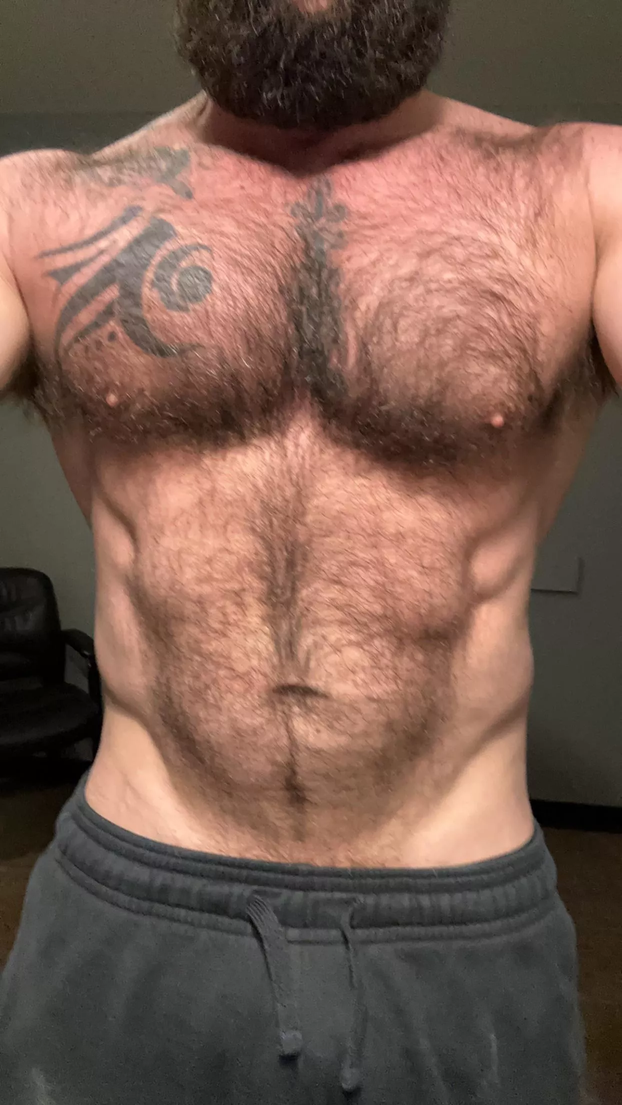 When you’ve got those legs up in the air and 200 pounds of me thrusting into you this will be your view