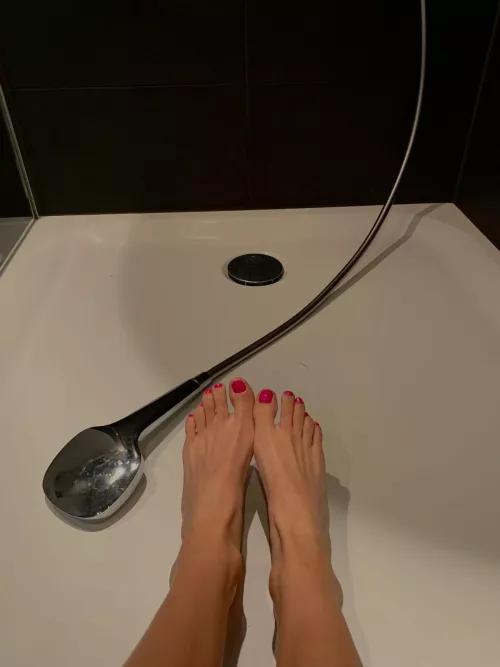 Would you jump in the shower with me and massage my pretty feet?