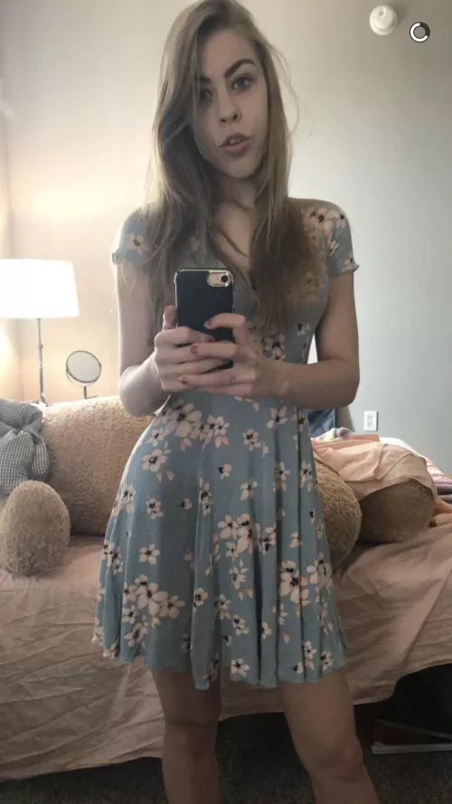 You’d love to know what I’m wearing under this dress ❤️