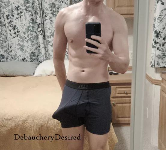 Your cock is supposed to stick out past your hips, right?