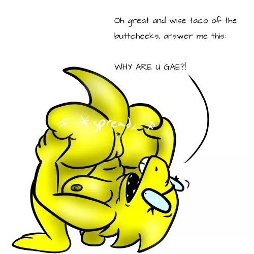 [Alphys] questioning the taco (a bit of a shitpost art lol)